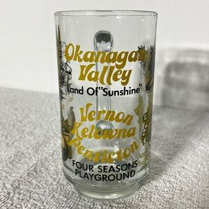 Vintage Okanagan Valley Souvenir Glass Mug